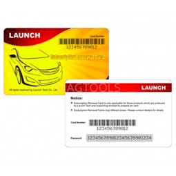 Launch software renewal card X-431 TAB, TABII, TABII HD, HD/HD+